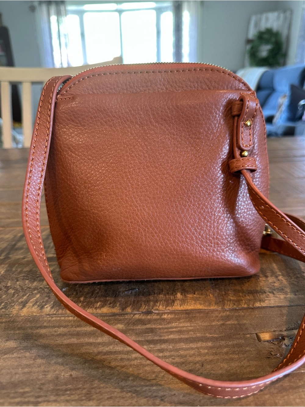 Hobo Nash Leather Cognac Crossbody Bag New Without Tag - Picture 4 of 7